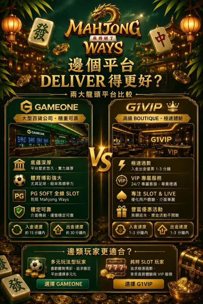 gameone vs g1vip